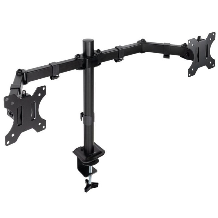 Soporte de Mesa para 2 Monitores TooQ DB1802TN-B/ Giratorio/ Inclinable/ hasta 8kg
