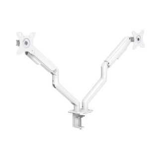 Soporte de Mesa para 2 Monitores TooQ DB4132TNR-W/ Giratorio/ Inclinable/ hasta 9kg