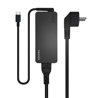 Cargador de Portátil Aisens ASCH-1PD65D-BK/ 1xUSB Tipo-C/ 65W/ Automatico/ Voltaje 5-20V
