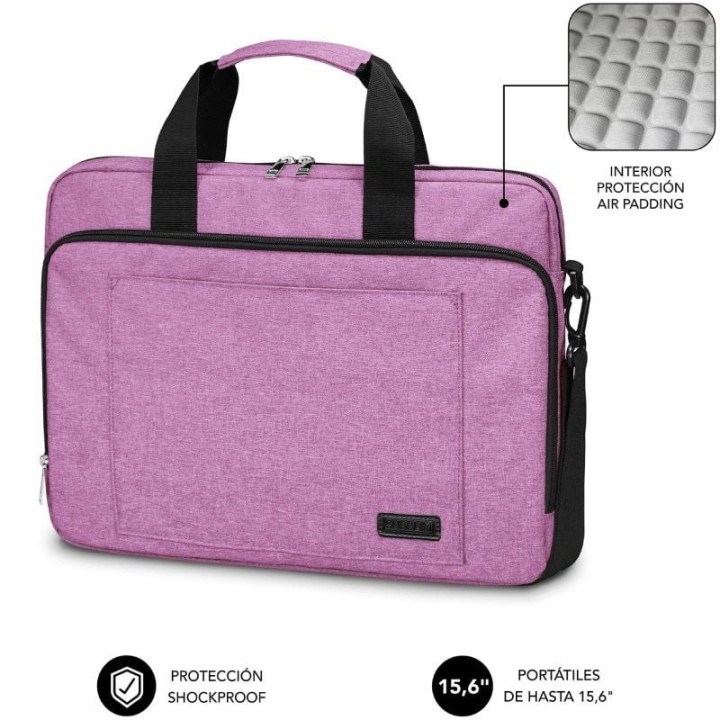 Mochila subblim air padding laptop bag para portátiles hasta 15.6'/ rosa