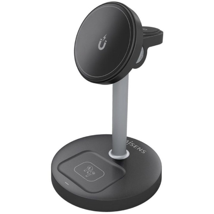 Base de carga Inalámbrica Aisens ASCH-15W3WC066-BK/ 15W/ Negro