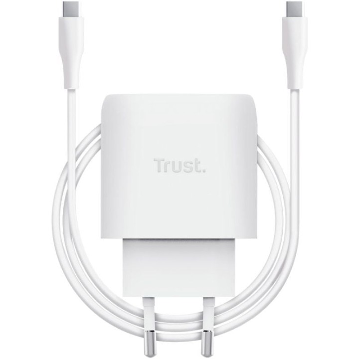 Cargador de Pared GaN Trust Maxo 45W/ 1xUSB Tipo-C/ Incluye Cable USB Tipo-C/ 45W