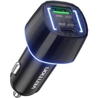 Cargador de Coche Vention FFRB0/ 1xUSB-Tipo C/ 1xUSB/ 48W