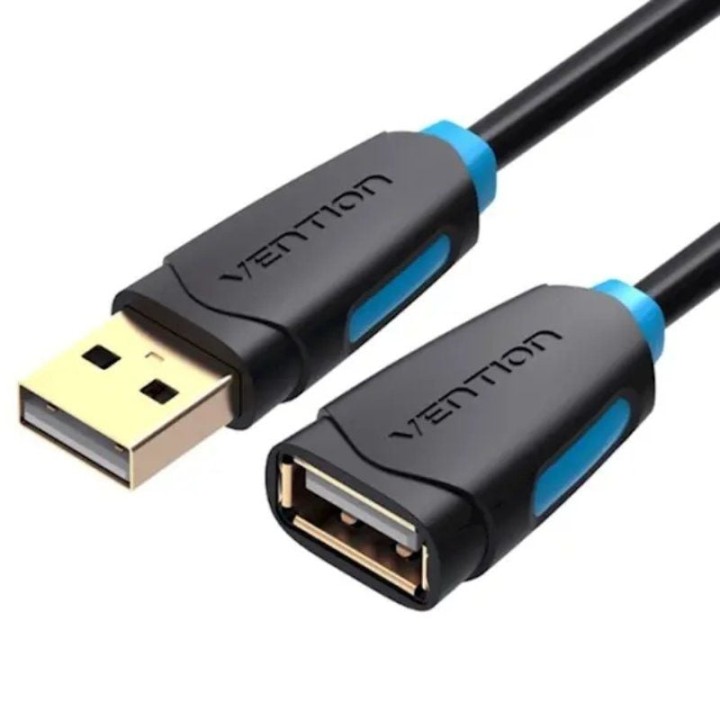 Cable alargador usb 2.0 vention cbcbj/ usb macho - usb hembra/ 5m/ negro