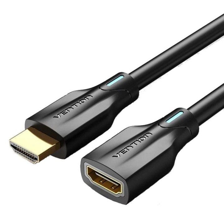Cable alargador hdmi 8k vention ahbbf/ hdmi macho - hdmi hembra/ 1m/ negro