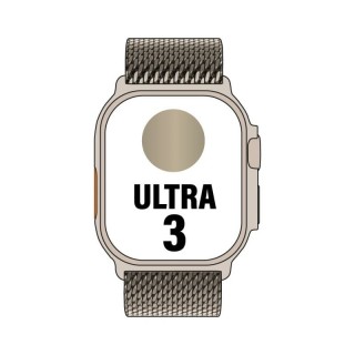 Apple watch ultra 3/ gps/ cellular/ 49mm/ caja de titanio natural/ correa milanese l