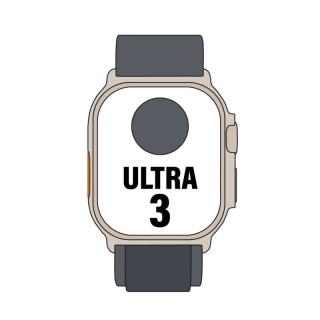 Apple Watch Ultra 3/ GPS/ Cellular/ 49mm/ Caja Titanio Negro/ Correa Loop Alpine Negra S