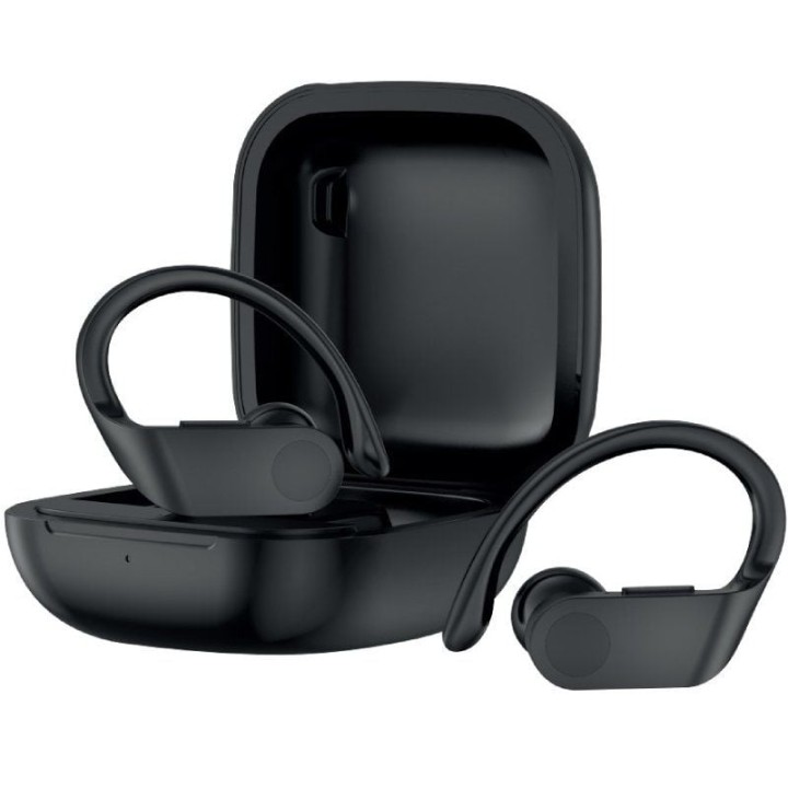 Auriculares Deportivos Bluetooth Daewoo TWS SPORT DW2012 con estuche de carga/ Autonomía 3h/ Negros