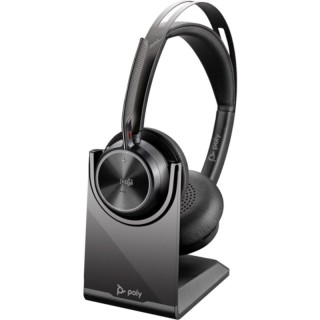 Auriculares Inalámbricos Poly Voyager Focus 2 Microsoft Teams + Adaptador USB-C-A + Soporte de Carga/ con Micrófono/ Bluetooth/ 