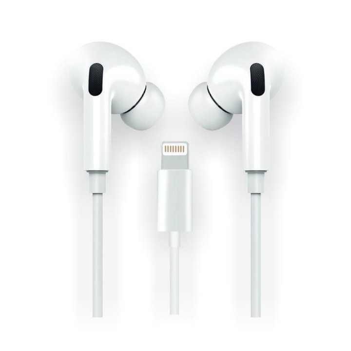 Auriculares intrauditivos tech one tech eartech hop tec1202/ con micrófono/ lightning/ blancos