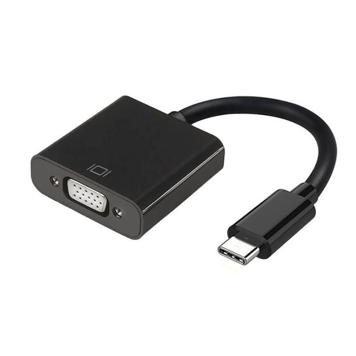 Conversor USB Tipo-C Aisens A109-0347/ USB Tipo-C - VGA Hembra/ 15cm/ Negro
