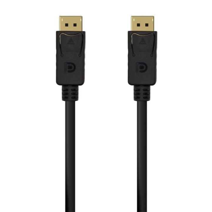 Cable DisplayPort 1.2 4K Aisens A124-0549/ DisplayPort Macho - DisplayPort Macho/ Hasta 5W/ 2300Mbps/ 1.5m/ Negro