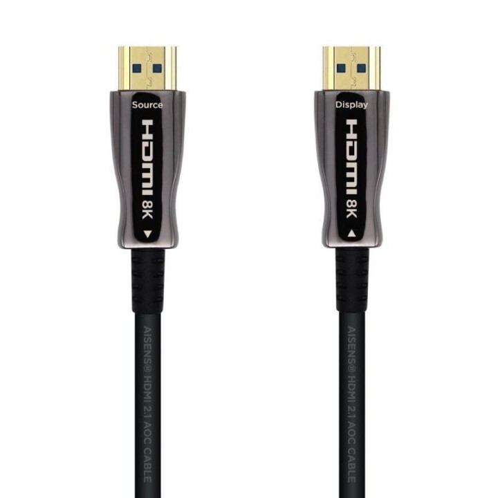 Cable HDMI 2.1 AOC 8K Aisens A153-0524/ HDMI Macho - HDMI Macho/ 100m/ Negro