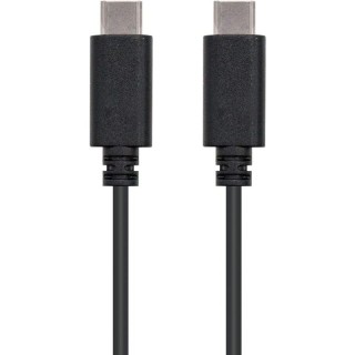 Cable USB 2.0 Tipo-C Nanocable 10.01.2301/ USB Tipo-C Macho - USB Tipo-C Macho/ 480Mbps/ 1m/ Negro