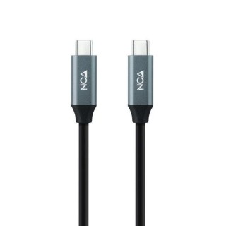 Cable USB 3.2 Tipo-C Nanocable 10.01.4303/ USB Tipo-C Macho - USB Tipo-C Macho/ hasta 100W/ 20Gbps/ 3m/ Gris y Negro