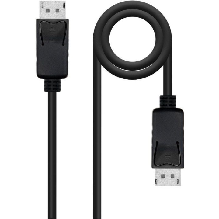 Cable DisplayPort 1.4 8K Nanocable 10.15.2801-L150/ DisplayPort Macho - DisplayPort Macho/ 1.5m/ Certificado/ Negro