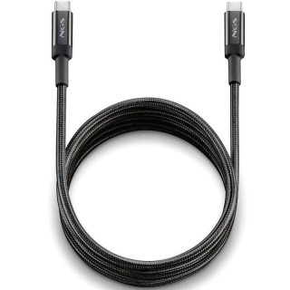 Cable usb 2.0 tipo-c ngs knot/ usb tipo-c macho - usb tipo-c macho/ hasta 65w/ 480mbps/ 3m/ negro