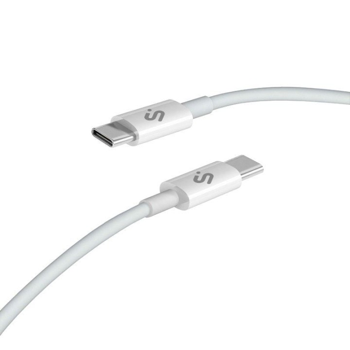 Cable usb 2.0 tipo-c subblim cable plus/ usb tipo-c macho - usb tipo-c macho/ hasta 100w/ 480mbps/ 2m/ blanco