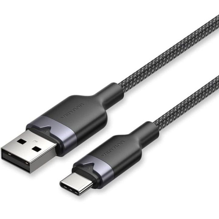 Cable usb 2.0 tipo-c vention ctnbh/ usb tipo-c macho - usb macho/ hasta 60w/ 480mbps/ 2m/ negro