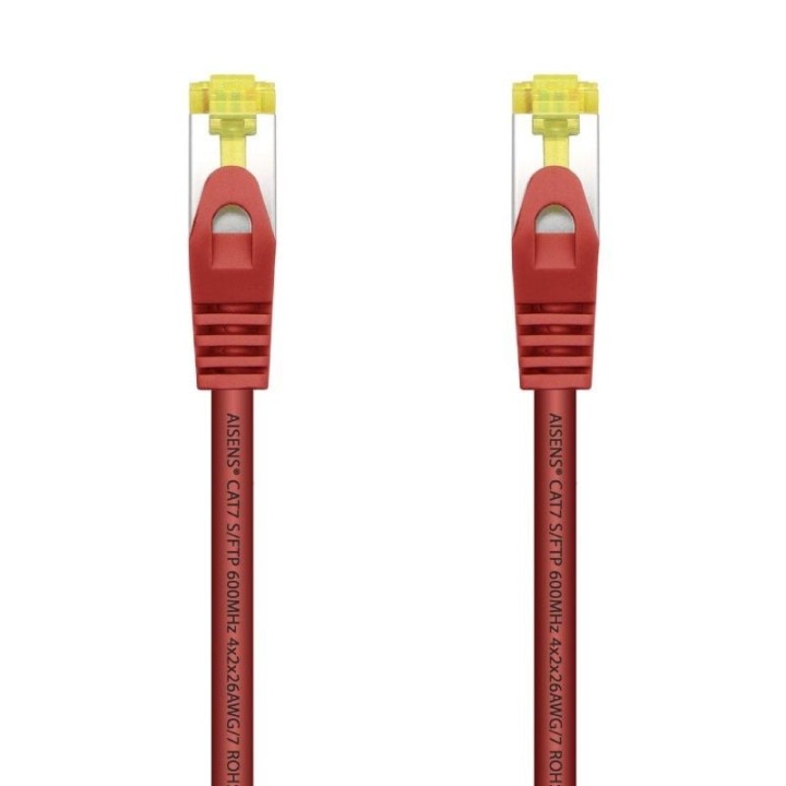 Cable de Red RJ45 SFTP Aisens A146-0469 Cat.7/ 50cm/ Rojo