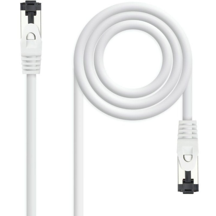 Cable de red rj45 sstp nanocable 10.20.2000-l25-w cat.8.1/ 25cm/ blanco