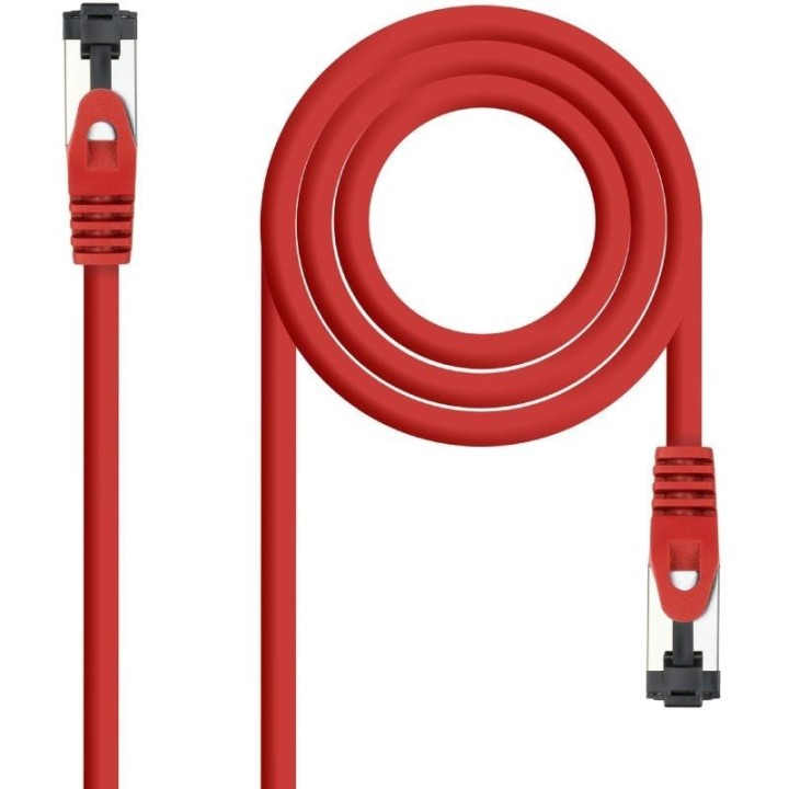 Cable de red rj45 sstp nanocable 10.20.2001-r cat.8.1/ 1m/ rojo