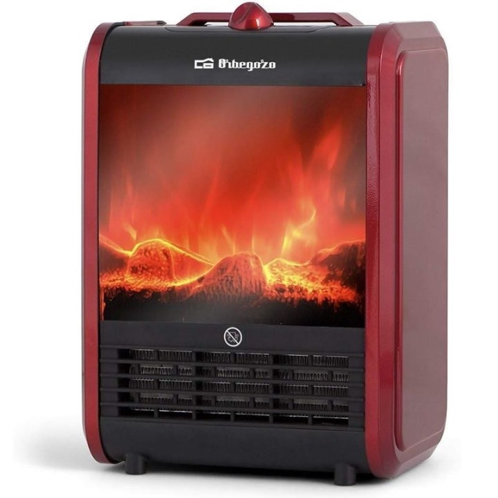 Chimenea eléctrica orbegozo cm 9015/ 2 niveles de potencia/ 750w-1500w