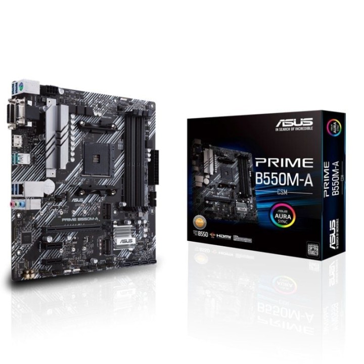 Placa Base Asus Prime B550M-A/CSM Socket AM4/ DDR4/ PCIe 4.0/ Micro ATX