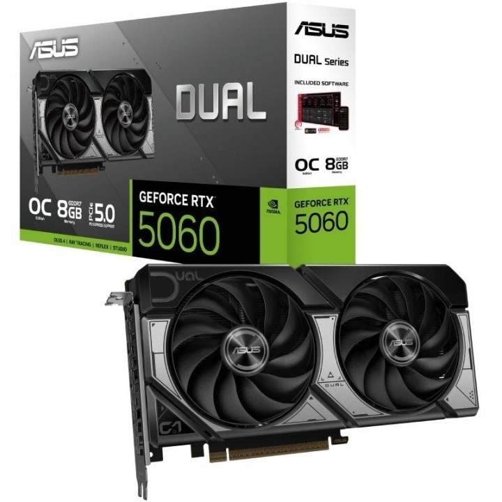 Tarjeta gráfica asus dual geforce rtx 5060 oc/ 8gb gddr7