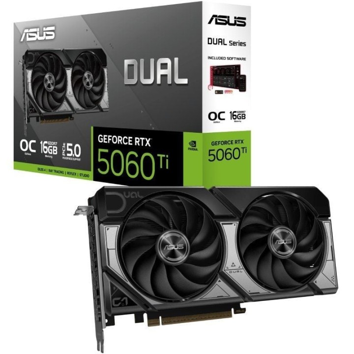 Tarjeta Gráfica Asus Dual GeForce RTX 5060 Ti OC/ 16GB GDDR7