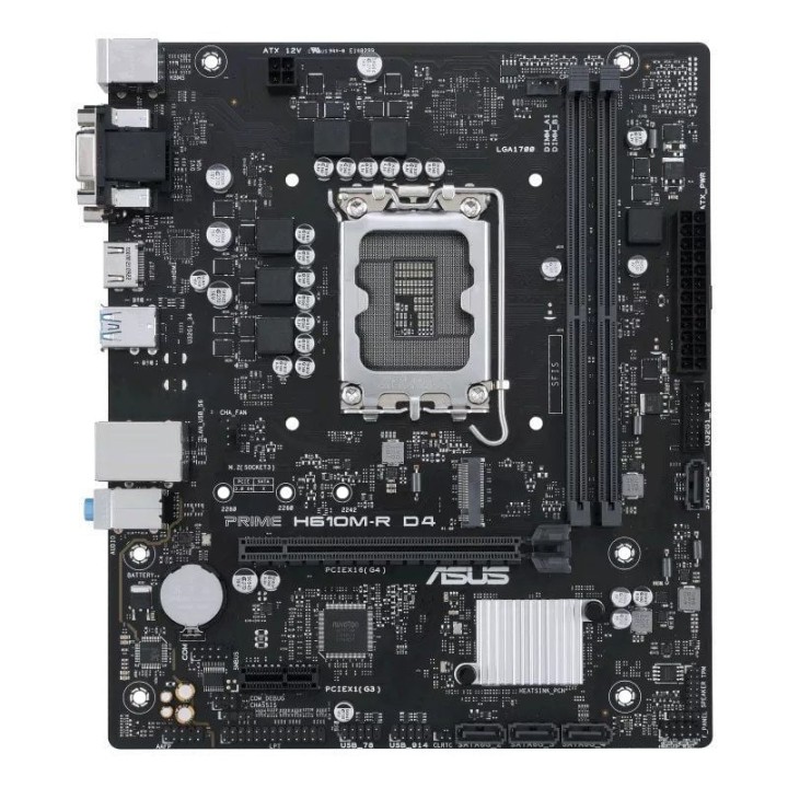 Placa Base Asus Prime H610M-R D4 Socket 1700/ DDR4/ PCIe 4.0/ Micro ATX/ Bulk