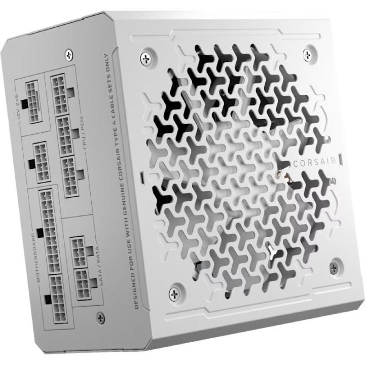 Fuente de alimentación corsair rm1000/ 1000w/ ventilador 12cm/ cybenetics gold/ atx 3.1/ pcie 5.1/ blanca