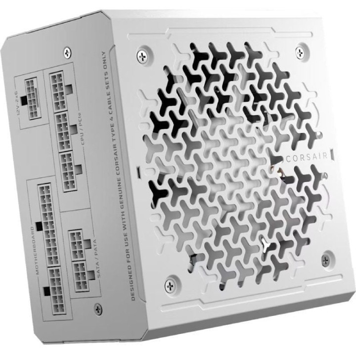 Fuente de alimentación corsair rm750e/ 750w/ ventilador 12cm/ atx 3.1/ pcie 5.1/ cybenetics gold/ blanca