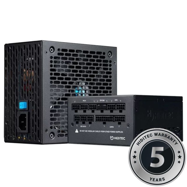 Fuente de alimentación hiditec gdx750 v3/ 750w/ ventilador 14cm/ atx 3.1/ pcie 5.1/ 80 plus gold