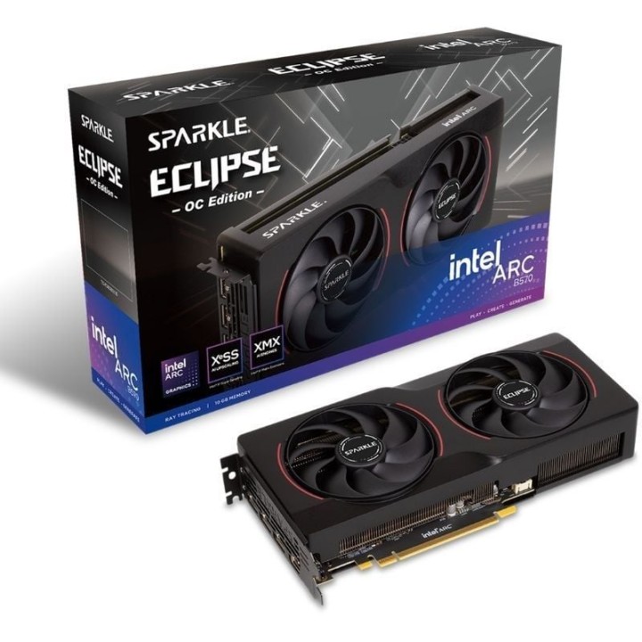 Tarjeta gráfica sparkle intel arc b570 eclipse oc edition/ 10gb gddr6