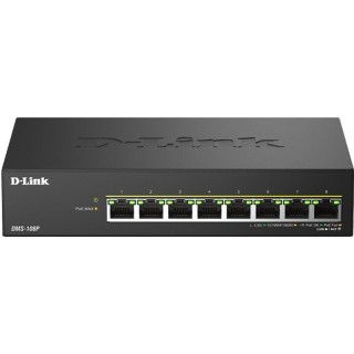 Switch d-link dms-108p/e 8 puertos/ rj-45 gigabit 10/100/1000 poe