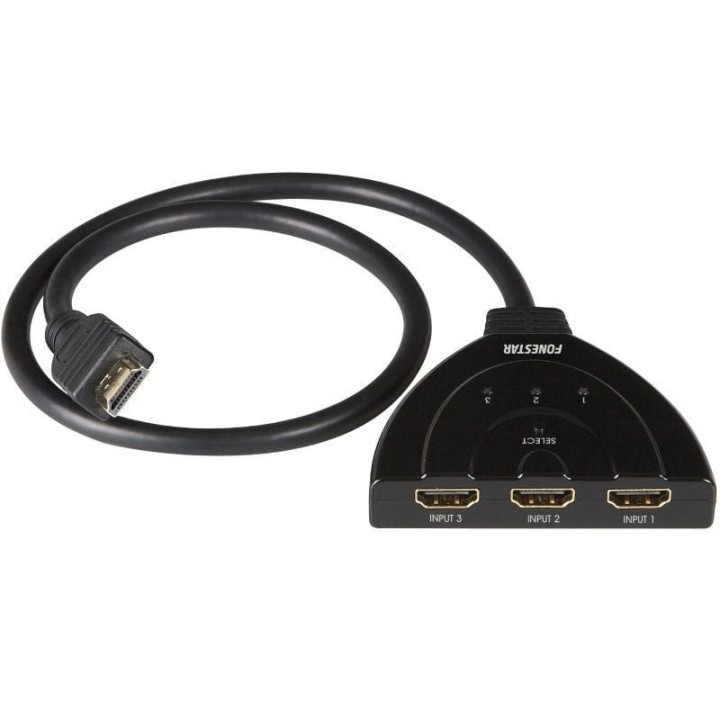 Splitter hdmi 3 en 1 fonestar fo-373/ 3xhdmi