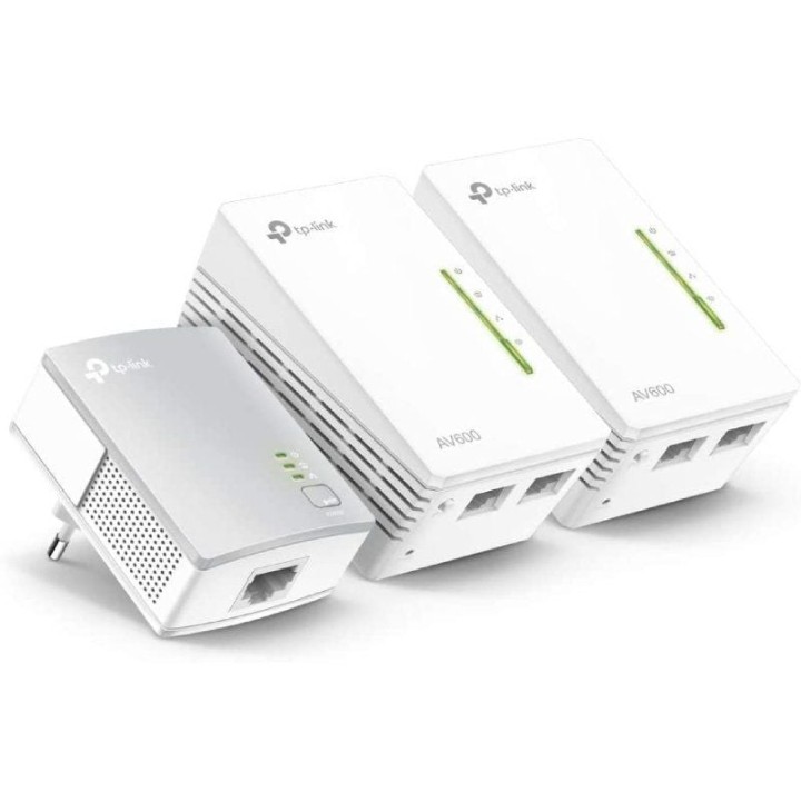 Adaptador Powerline TP-Link TL-WPA4220T KIT 500Mbps/ Alcance 300m/ Pack de 3