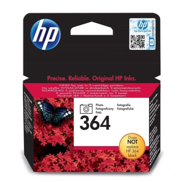 Cartucho de tinta original hp nº364/ negro fotográfico