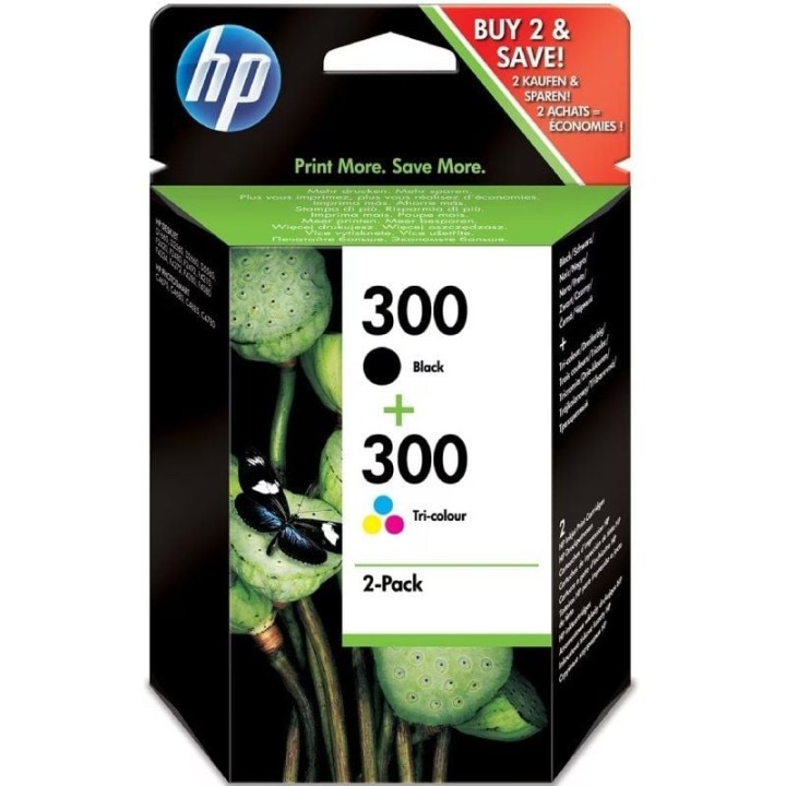 Cartucho de tinta original hp nº300 multipack/ negro/ tricolor