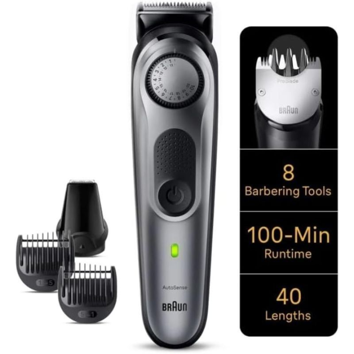 Cortabarbas braun beardtrimmer 7 bt7420/ con batería/ 6 accesorios