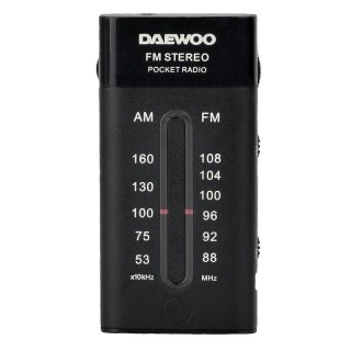 Radio Portátil Daewoo DW1109/ a Pilas/ Negra