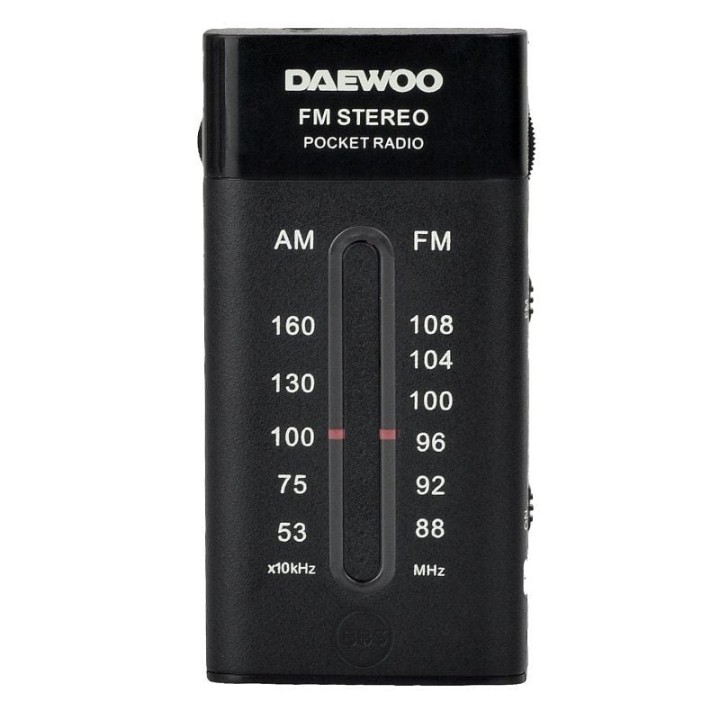 Radio Portátil Daewoo DW1109/ a Pilas/ Negra