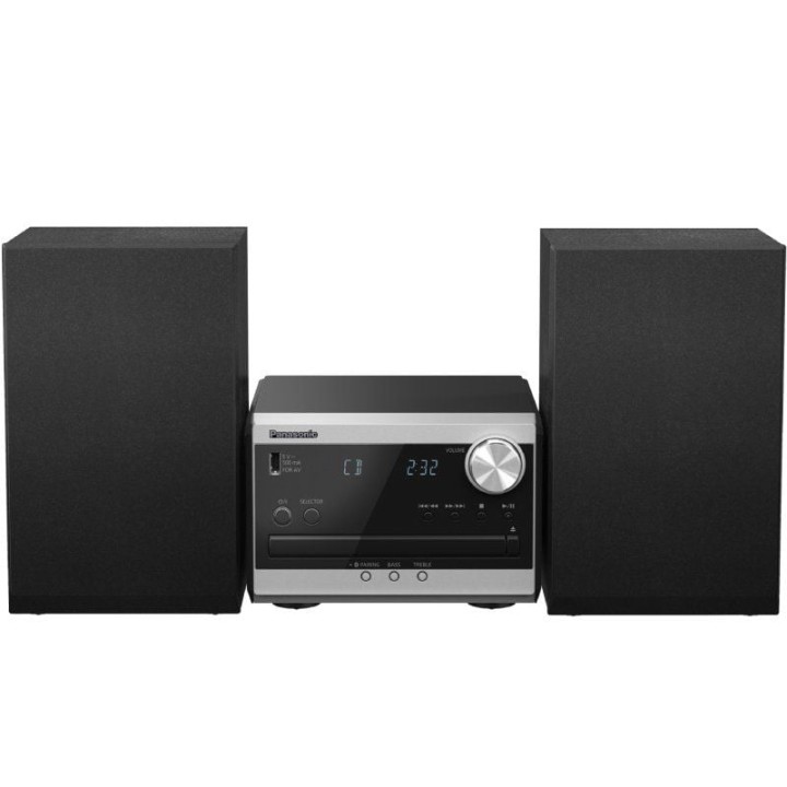 Microcadena con bluetooth panasonic sc-pm270/ 40w/ negro y plata