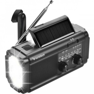 Radio Portátil Sunstech RPE25/ con Batería/ Linterna/ Negra