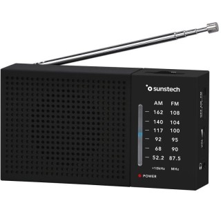 Radio Portátil Sunstech RPS412/ a Pilas/ Negra