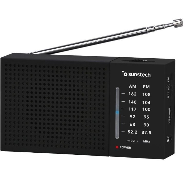 Radio Portátil Sunstech RPS412/ a Pilas/ Negra