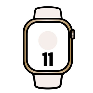 Apple watch series 11/ gps/ cellular/ 42mm/ titanio dorado/ correa deportiva rosa rubor (s/m)