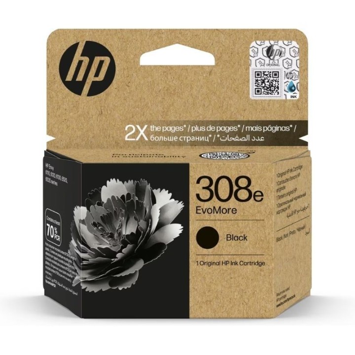 Cartucho de tinta original hp nº308e evomore/ negro