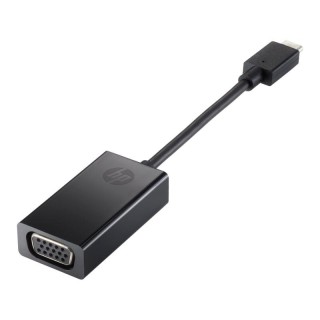 Conversor hp 4sh06aa/ usb tipo-c macho - vga hembra/ 7.6cm/ negro